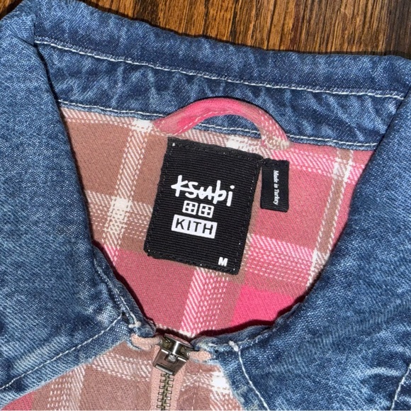 Kith x Ksubi Kace Faded Plaid Zip Over-Shirt Jacket Size Medium - Picture 3 of 9